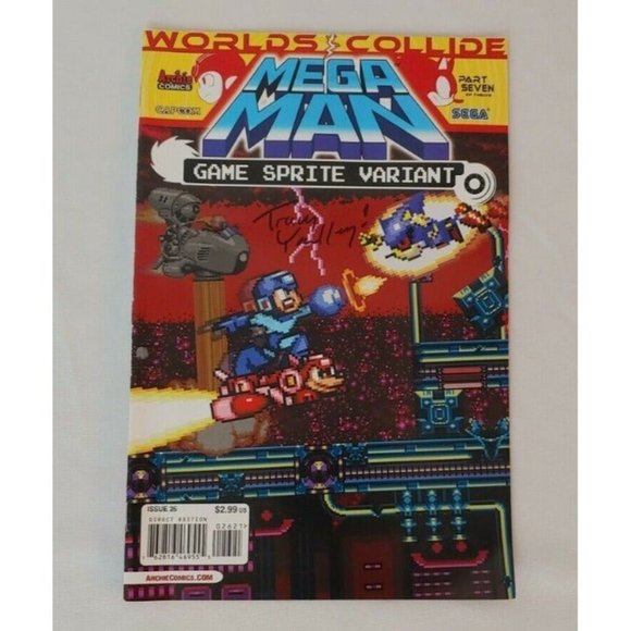 Mega Man #26 Worlds Collide 7 of 12 August 2013 Game Sprite Variant Signed Issue - Picture 1 of 9